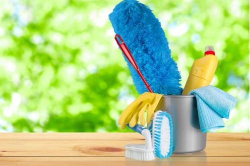 Professional office cleaning in Docklands reception area