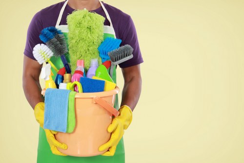 Professional home cleaners servicing a modern Docklands apartment