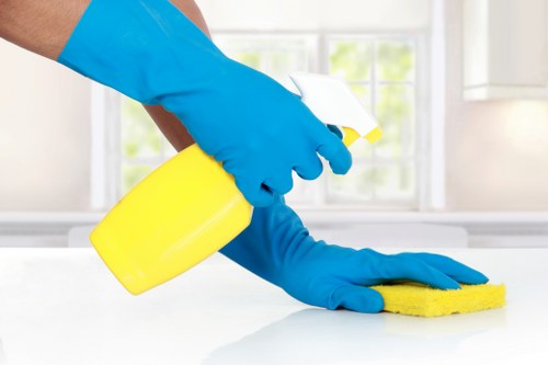 Carpet cleaning team preparing equipment for a service booking