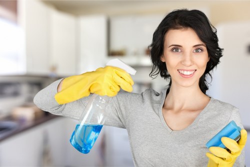 Docklands office cleaning team maintaining a corporate workspace