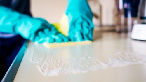 Drying and aftercare stage following carpet cleaning service